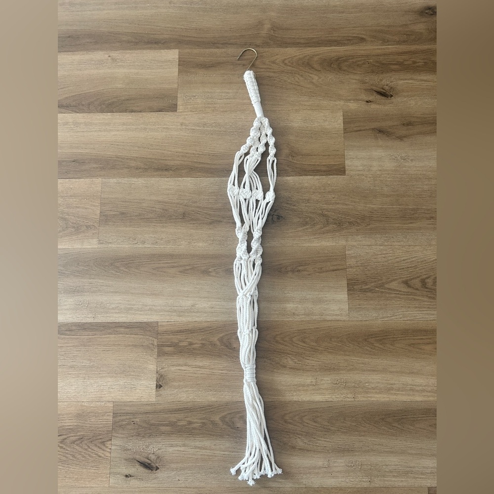 Macramé Plant Hanger | Handmade Rope Holder with Metal Hook | Home Decor | New